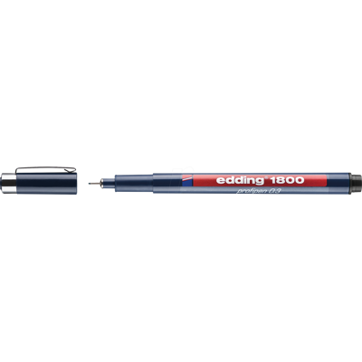 EDDING 1800-03SW - Rotulador de precisión, 0,35 mm, negro EDDING 1800-03SW - Rotulador de precisión, 0,35 mm, negro