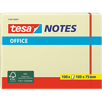 TESA 57657 - Notas adhesivas, 100 x 75mm, 100 hojas TESA 57657 - Notas adhesivas, 100 x 75mm, 100 hojas
