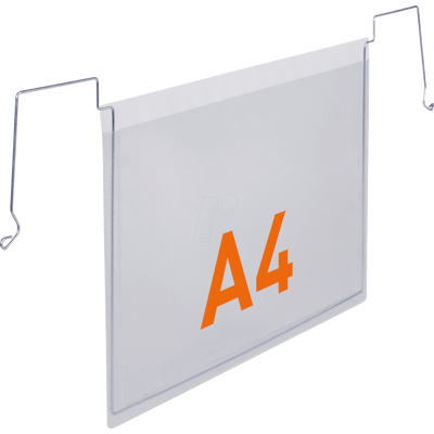 DURABLE 118519 - Bolso colgante de alambre, A4, transversal, transparente, 50 pie DURABLE 118519 - Bolso colgante de alambre, A4, transversal, transparente, 50 pie