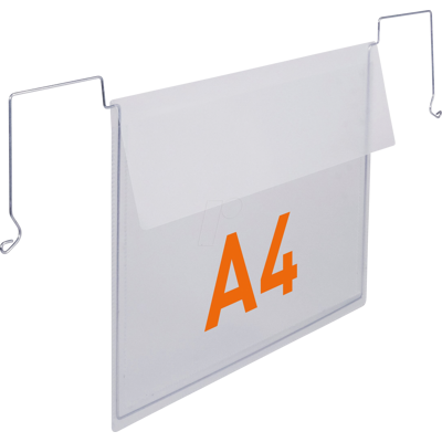 DURABLE 118819 - Bolso de la suspensión del alambre, con la aleta, A4, tra DURABLE 118819 - Bolso de la suspensión del alambre, con la aleta, A4, tra