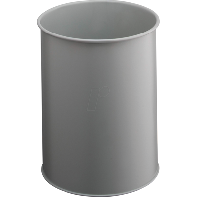 DURABLE 330110 - Contenedor de basura, 15 l, metal, redondo, gris DURABLE 330110 - Contenedor de basura, 15 l, metal, redondo, gris