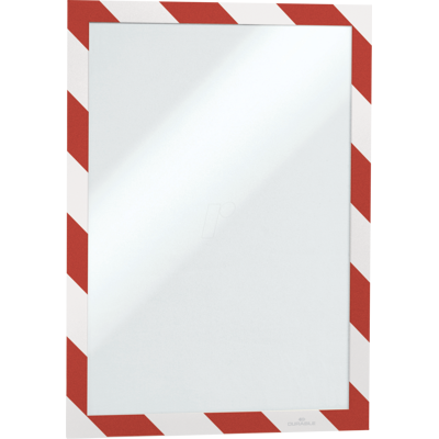 DURABLE 4944132 - Marco de información, autoadhesivo, a4, rojo/blanco, 2 un DURABLE 4944132 - Marco de información, autoadhesivo, a4, rojo/blanco, 2 un
