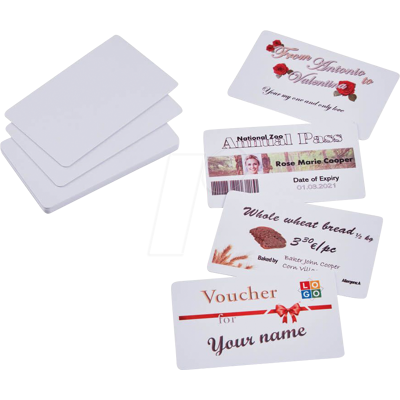 COLOP 156480 - Tarjetas de plástico e-mark®, imprimibles, 85,5 x 54mm, 5 COLOP 156480 - Tarjetas de plástico e-mark®, imprimibles, 85,5 x 54mm, 5