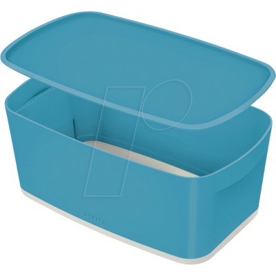 LEITZ 52630061 - Caja de almacenamiento, pequeña con tapa, azul LEITZ 52630061 - Caja de almacenamiento, pequeña con tapa, azul