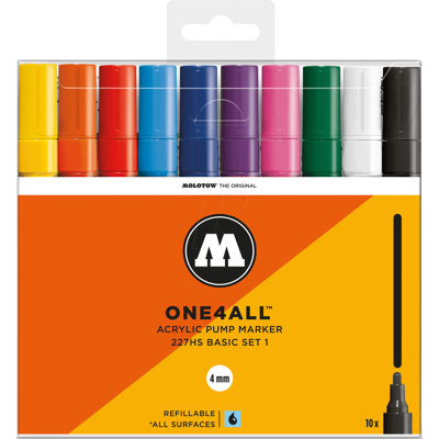 MOLOTOW MO200456 - Marcador acrílico, 4 mm, 10 colores MOLOTOW MO200456 - Marcador acrílico, 4 mm, 10 colores