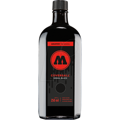 MOLOTOW MO691760 - Marcador permanente, botella de llenado, 250 ml, negro MOLOTOW MO691760 - Marcador permanente, botella de llenado, 250 ml, negro