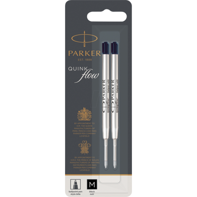 PARKER 1950372 - Mina de bolígrafo, negra, M, QUINKflow, 2 unidades PARKER 1950372 - Mina de bolígrafo, negra, M, QUINKflow, 2 unidades