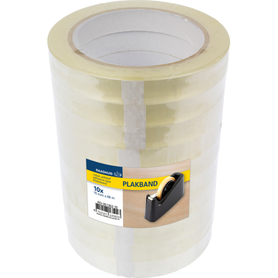 RAADHUIS 3513521 - Cinta adhesiva transparente, 33 m x 15 mm, 10 rollos RAADHUIS 3513521 - Cinta adhesiva transparente, 33 m x 15 mm, 10 rollos