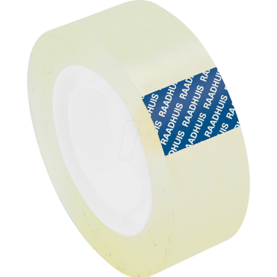 RAADHUIS 351933 - Cinta adhesiva transparente, 33 m x 19 mm, 1 rollo RAADHUIS 351933 - Cinta adhesiva transparente, 33 m x 19 mm, 1 rollo