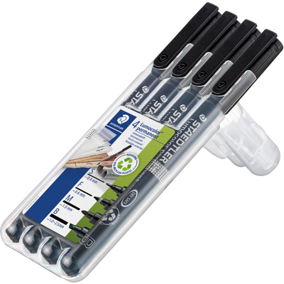 STAEDTLER 319WP4 - Conjunto de bolígrafos permanentes S/ F/ M/ B, negro STAEDTLER 319WP4 - Conjunto de bolígrafos permanentes S/ F/ M/ B, negro