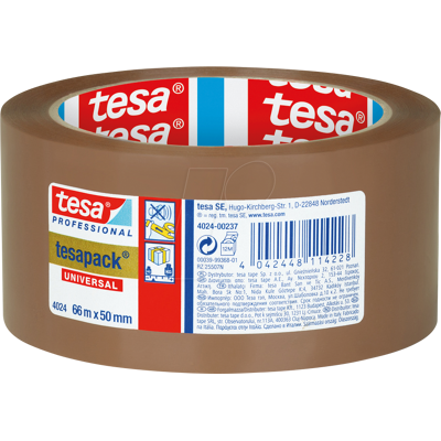 TESA 04024-00237 - Tesapack® Professional, PP, 66 m x 50 mm, marrón TESA 04024-00237 - Tesapack® Professional, PP, 66 m x 50 mm, marrón