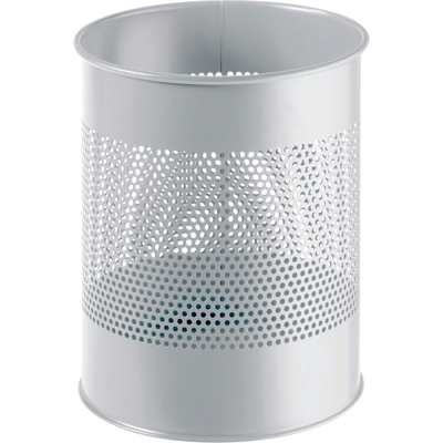 DURABLE 331010 - Contenedor de basura, 15 l, redondo, metal, gris DURABLE 331010 - Contenedor de basura, 15 l, redondo, metal, gris