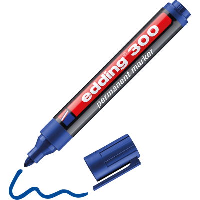 EDDING 300BL - Marcador permanente / azul / 1,5-3,0mm EDDING 300BL - Marcador permanente / azul / 1,5-3,0mm