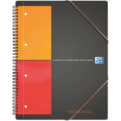 OXFORD 100100362 - Meetingbook A4+ 5 mm a cuadros, 80 hojas, doble espiral OXFORD 100100362 - Meetingbook A4+ 5 mm a cuadros, 80 hojas, doble espiral