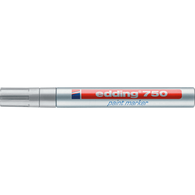 EDDING 750SI - Marcador de pintura, 2,0 - 4,0 mm, plateado EDDING 750SI - Marcador de pintura, 2,0 - 4,0 mm, plateado