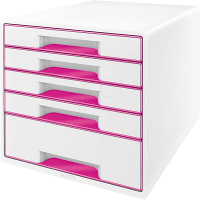 LEITZ 52142023 - Caja de cajones, WOW CUBE, rosa LEITZ 52142023 - Caja de cajones, WOW CUBE, rosa