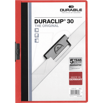 DURABLE 220003 - Carpeta de sujeción, roja DURABLE 220003 - Carpeta de sujeción, roja