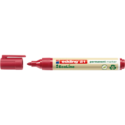 EDDING 21RT - Rotulador permanente, ecológico, rojo EDDING 21RT - Rotulador permanente, ecológico, rojo