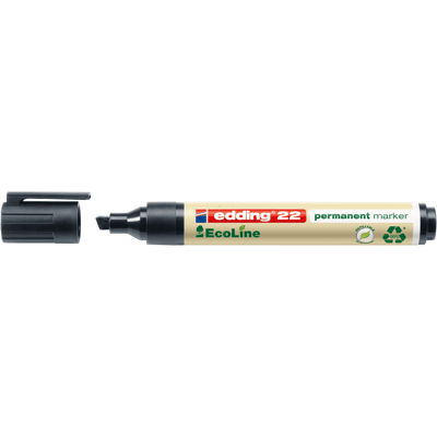 EDDING 22SW - Rotulador permanente, ecológico, negro EDDING 22SW - Rotulador permanente, ecológico, negro