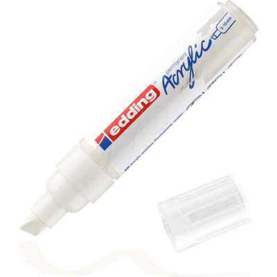 EDDING 5000WS - Marcador acrílico, 5 mm - 10 mm, tráfico blanco EDDING 5000WS - Marcador acrílico, 5 mm - 10 mm, tráfico blanco