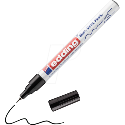 EDDING GLM780SW - Marcador de pintura brillante, 0,8 mm, negro EDDING GLM780SW - Marcador de pintura brillante, 0,8 mm, negro