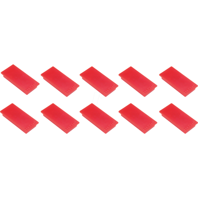 FRANKEN HM235001 - Imanes, 23 x 50 mm, rojo, 10 unidades FRANKEN HM235001 - Imanes, 23 x 50 mm, rojo, 10 unidades
