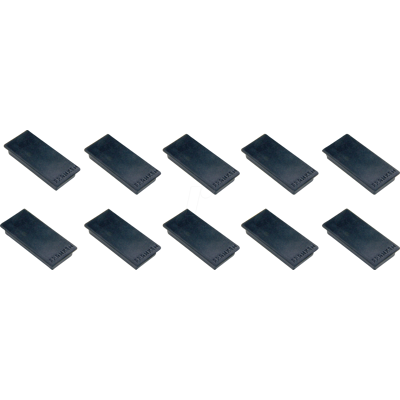 FRANKEN HM235010 - Imanes, 23x50 mm, negro, 10 unidades FRANKEN HM235010 - Imanes, 23x50 mm, negro, 10 unidades