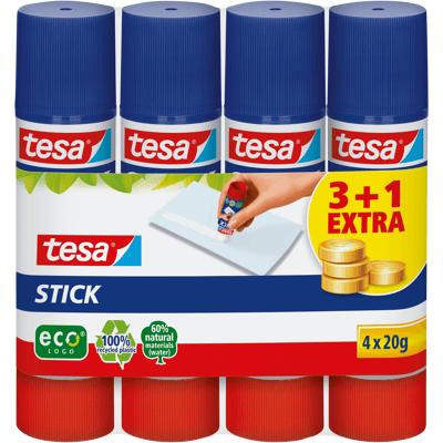TESA 57088 - Pluma Adhesiva TESA® 4 x TESA Stick EcoLogo 20 g TESA 57088 - Pluma Adhesiva TESA® 4 x TESA Stick EcoLogo 20 g
