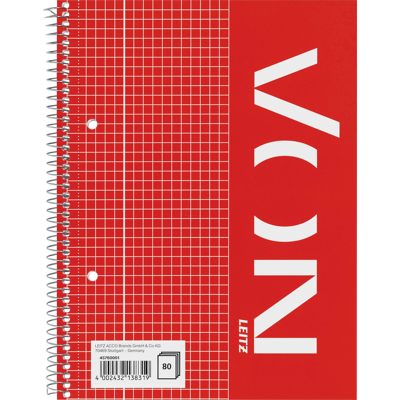 VON LEITZ VONL 45760001 - Bloque colegiado A5, a cuadros, 80 hojas VON LEITZ VONL 45760001 - Bloque colegiado A5, a cuadros, 80 hojas