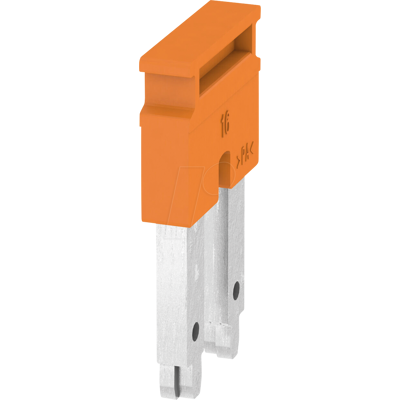 Weidmüller ZQV 16N/2 - Conector potencial, 2 vías, naranja - Componente eléctrico Weidmüller ZQV 16N/2 - Conector potencial, 2 vías, naranja - Componente eléctrico