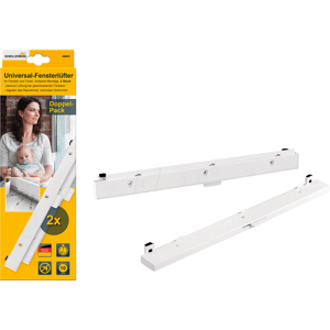 SCHELLENBERG AS 46601 - Ventilador de ventana universal, blanco, paquete de 2 SCHELLENBERG AS 46601 - Ventilador de ventana universal, blanco, paquete de 2
