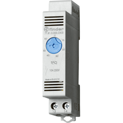 Termostato Finder 7T.81.0.000.2303 - Bimetal, 250V, 1 NO, Compacto Termostato Finder 7T.81.0.000.2303 - Bimetal, 250V, 1 NO, Compacto