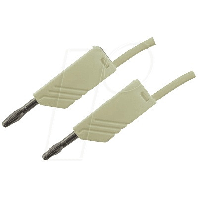Cable de medición Hirschmann - Blanco, banana 4mm, 1m Cable de medición Hirschmann - Blanco, banana 4mm, 1m
