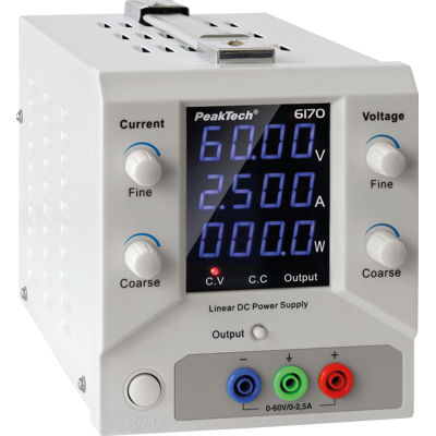 PEAKTECH 6170 - Fuente de laboratorio - 0-60V, 0-2.5A, 150W PEAKTECH 6170 - Fuente de laboratorio - 0-60V, 0-2.5A, 150W
