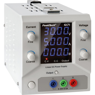 PEAKTECH 6171 - Alimentador de laboratorio, 0 - 30 V, 0 - 5 a, 150 W, lineal PEAKTECH 6171 - Alimentador de laboratorio, 0 - 30 V, 0 - 5 a, 150 W, lineal