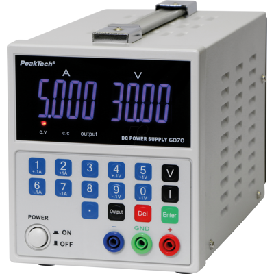 PEAKTECH 6070 - Fuente de alimentación de laboratorio, 0 – 30 V, 0 PEAKTECH 6070 - Fuente de alimentación de laboratorio, 0 – 30 V, 0