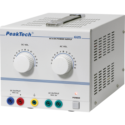 Peaktech 6125 - Fuente de alimentación AC/DC doble Peaktech 6125 - Fuente de alimentación AC/DC doble