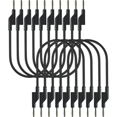 PEAKTECH 7046SW - Plomo de prueba, 0,25 m, negro, apilable PEAKTECH 7046SW - Plomo de prueba, 0,25 m, negro, apilable