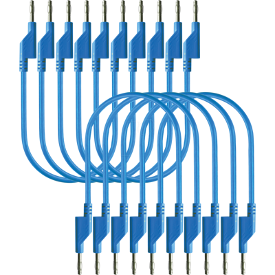 PEAKTECH 7046BL - Plomo de prueba, 0,25 m, azul, apilable PEAKTECH 7046BL - Plomo de prueba, 0,25 m, azul, apilable