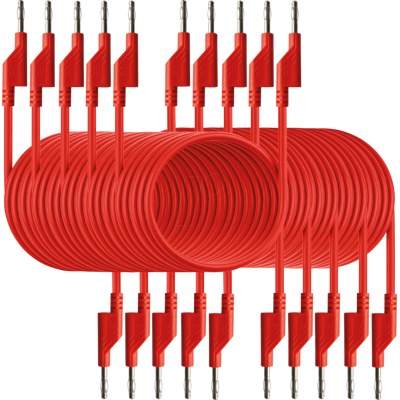 PEAKTECH 7051R - Cable de prueba, 2,00 m, rojo, apilable PEAKTECH 7051R - Cable de prueba, 2,00 m, rojo, apilable