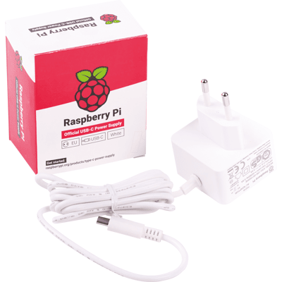 RASPBERRY PI RPI PS 15W WT EU - <b>Fuente de alimentación Pi 4 USB-C de frambuesa - enchufe de l RASPBERRY PI RPI PS 15W WT EU - <b>Fuente de alimentación Pi 4 USB-C de frambuesa - enchufe de l