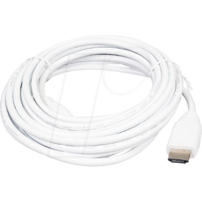 RPI HDMI-HDMI 4 - Raspberry Pi - Cable, HDMI a HDMI, 5 m, blanco RPI HDMI-HDMI 4 - Raspberry Pi - Cable, HDMI a HDMI, 5 m, blanco