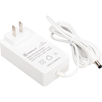 RPI PS 48W WT US - Fuente de alimentación Raspberry Pi Build HAT, 48 W, toma CC, en RPI PS 48W WT US - Fuente de alimentación Raspberry Pi Build HAT, 48 W, toma CC, en