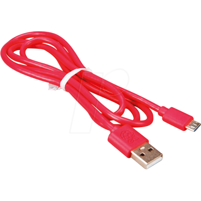 RPI USB-B/A 1 RD - Raspberry Pi - Micro USB (m) a USB Tipo A (m), 100cm, rojo RPI USB-B/A 1 RD - Raspberry Pi - Micro USB (m) a USB Tipo A (m), 100cm, rojo