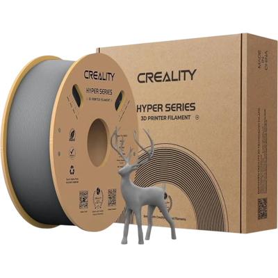 Filamento Creality Hyper PLA Gris - 1.75mm - Impresión de alta velocidad hasta 600mm/s - Bobina de 1kg Filamento Creality Hyper PLA Gris - 1.75mm - Impresión de alta velocidad hasta 600mm/s - Bobina de 1kg