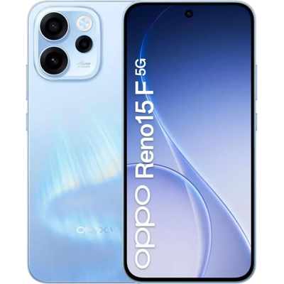 Oppo Reno15 F 5G 256GB Aurora Azul Pantalla de 6.57" 8GB de RAM Qualcomm Snapdragon 6 Gen 1 Oppo Reno15 F 5G 256GB Aurora Azul Pantalla de 6.57" 8GB de RAM Qualcomm Snapdragon 6 Gen 1