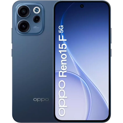 Oppo Reno15 F 5G 512GB Twilight Azul Lente de 50 MPx 12GB de RAM Procesador Qualcomm Snapdragon 6 Gen 1 Oppo Reno15 F 5G 512GB Twilight Azul Lente de 50 MPx 12GB de RAM Procesador Qualcomm Snapdragon 6 Gen 1