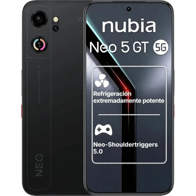 Nubia Neo 5 GT 5G 512 GB Negro 12 GB Neo Triggers 5.0 Nubia Neo 5 GT 5G 512 GB Negro 12 GB Neo Triggers 5.0