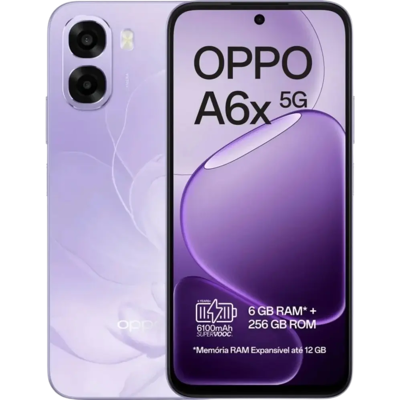 Oppo A6X 5G 256 GB Lila 8 GB MediaTek Dimensity Oppo A6X 5G 256 GB Lila 8 GB MediaTek Dimensity