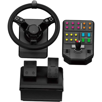 Logitech G Heavy Equipment Bundle PC Negro USB 2.0 - Volante + Pedales Logitech G Heavy Equipment Bundle PC Negro USB 2.0 - Volante + Pedales